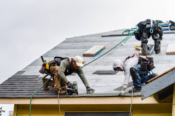 Professional Gutter Installation technician working in Fairburn, GA